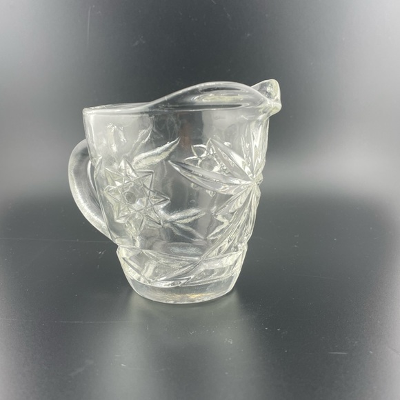 Vintage, Starburst Creamer, Clear Prescut Glass, by Anchor Hocking - Picture 2 of 8